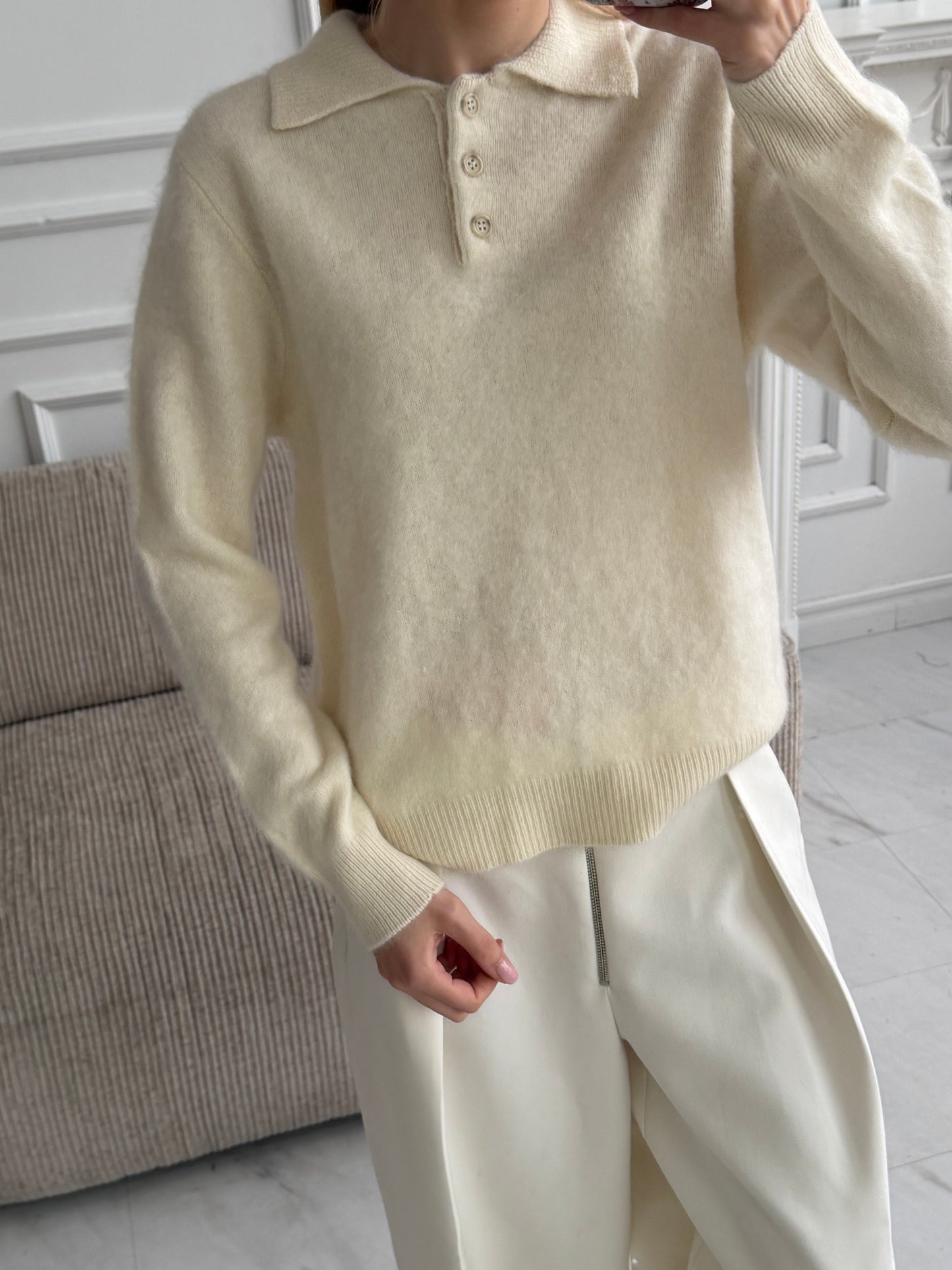 Polo kašmyro megztinis