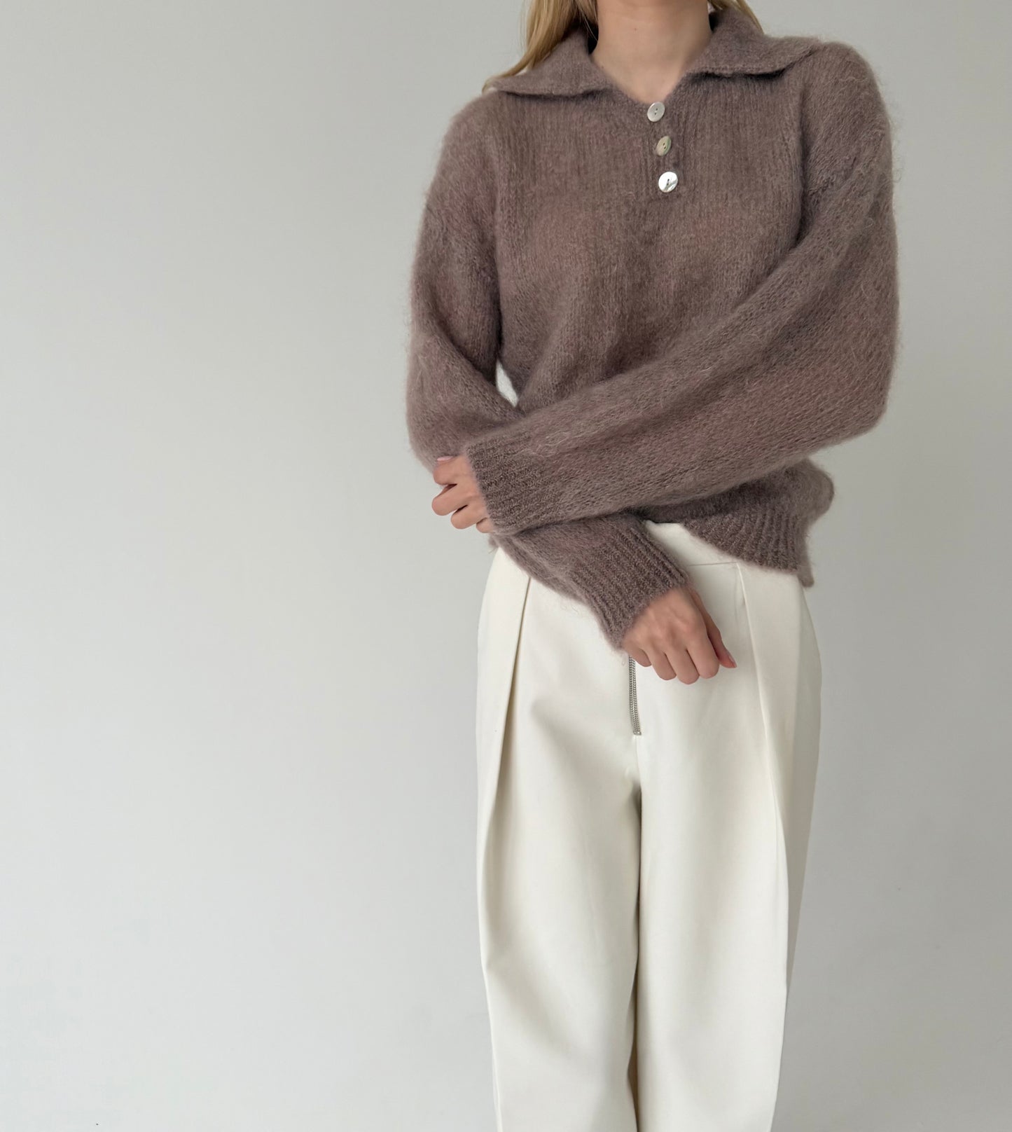 Polo megztinis su mohera