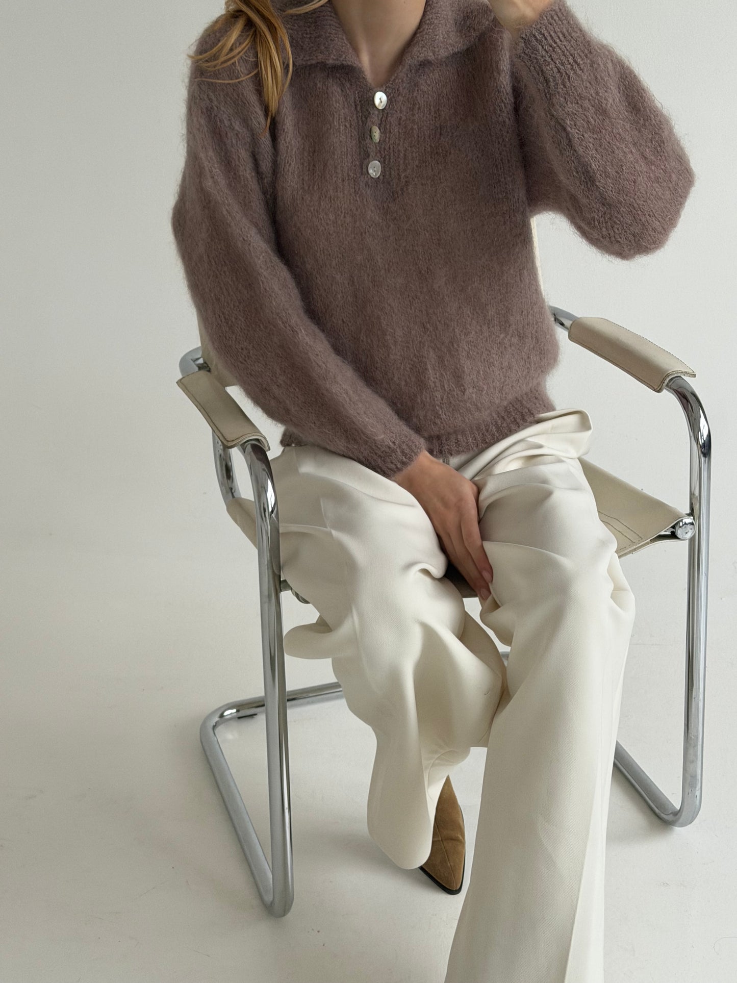 Polo megztinis su mohera