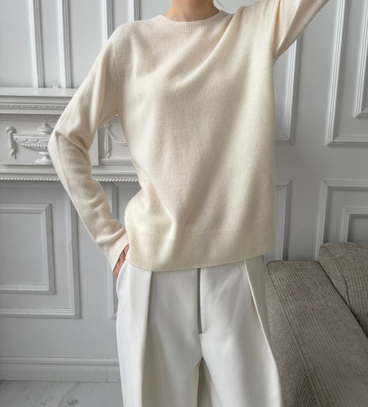 Basic kašmyro megztinis ilgomis rankovėmis