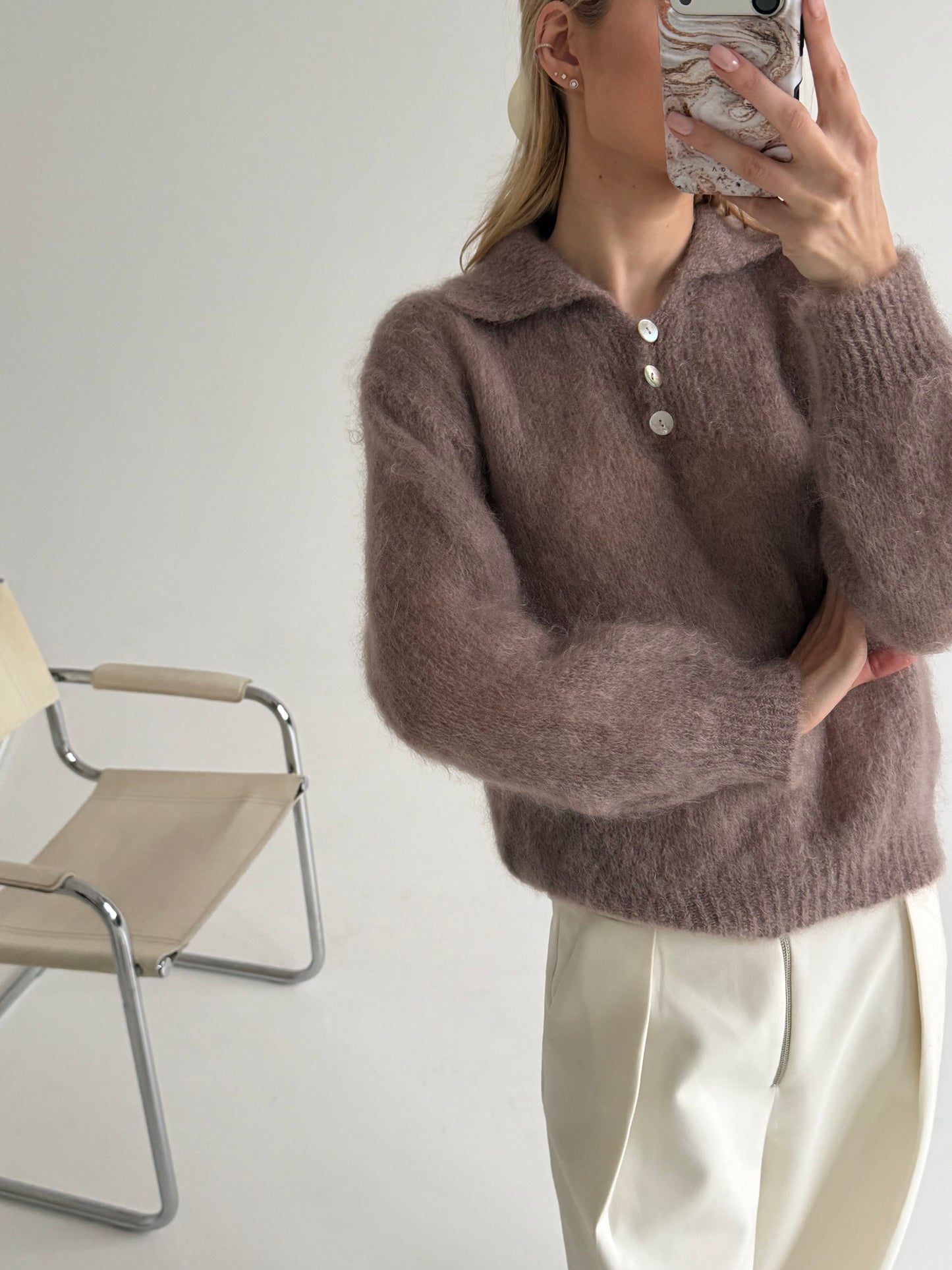 Polo megztinis su mohera