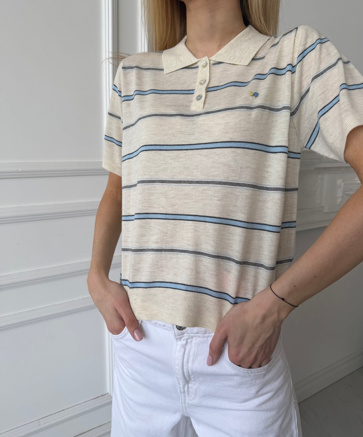 Dryžuoti polo marškinėliai