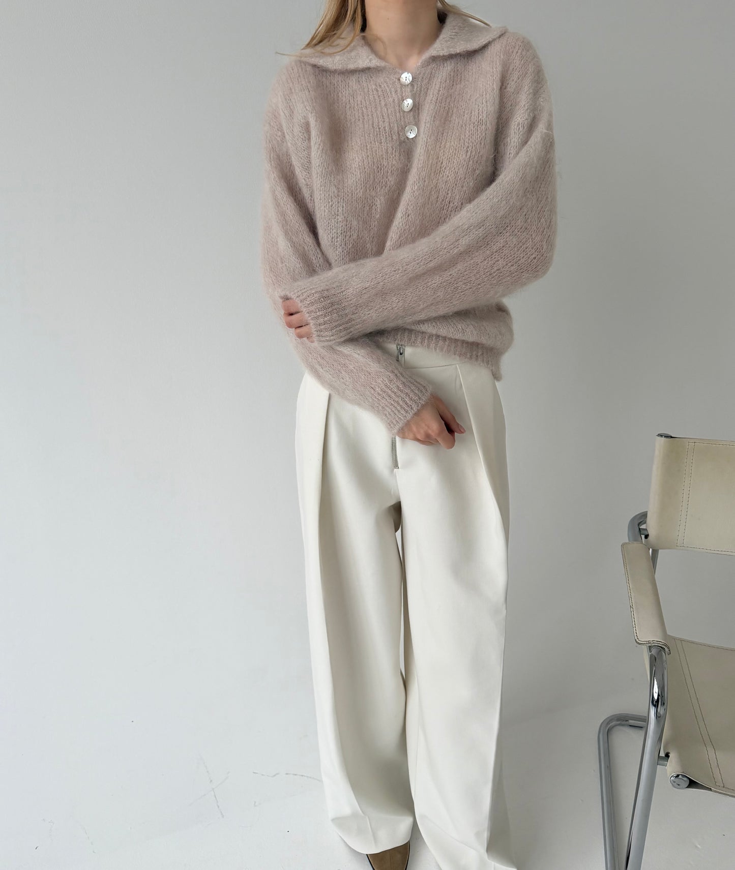 Polo megztinis su mohera